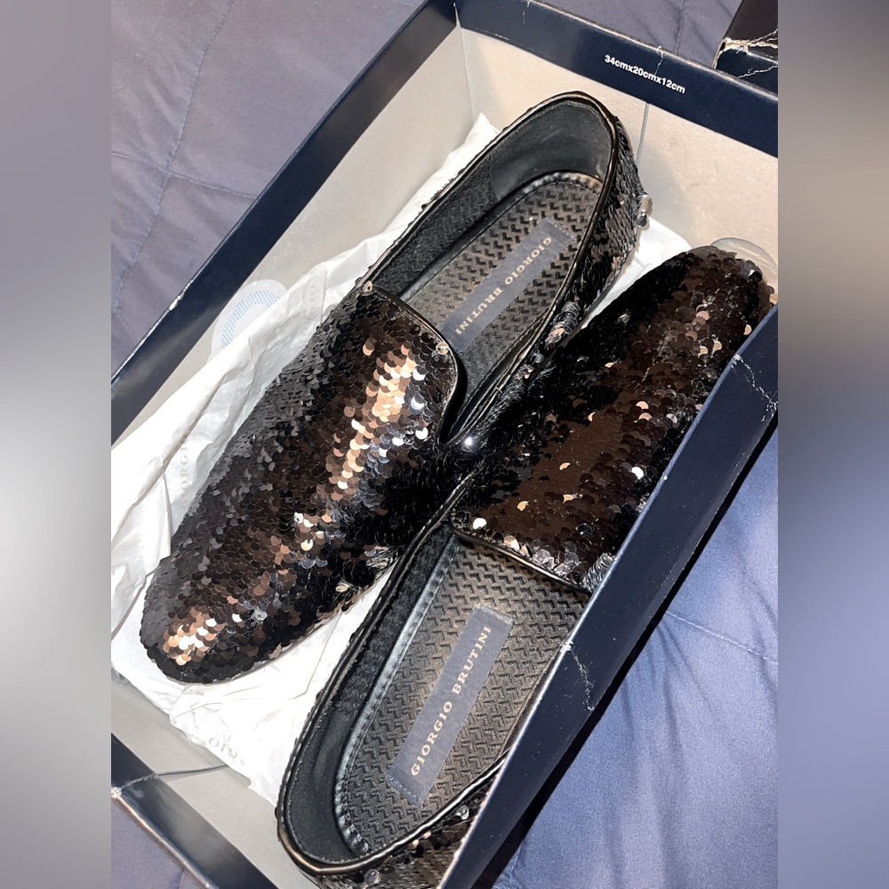 Black/Sliver Giorgio Brutini Men Size 10
